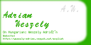 adrian weszely business card